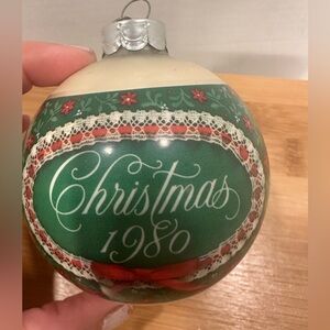 Vintage Christmas Ornament Hallmark 1980 Friendship Glass Holiday Tree-Trimmer